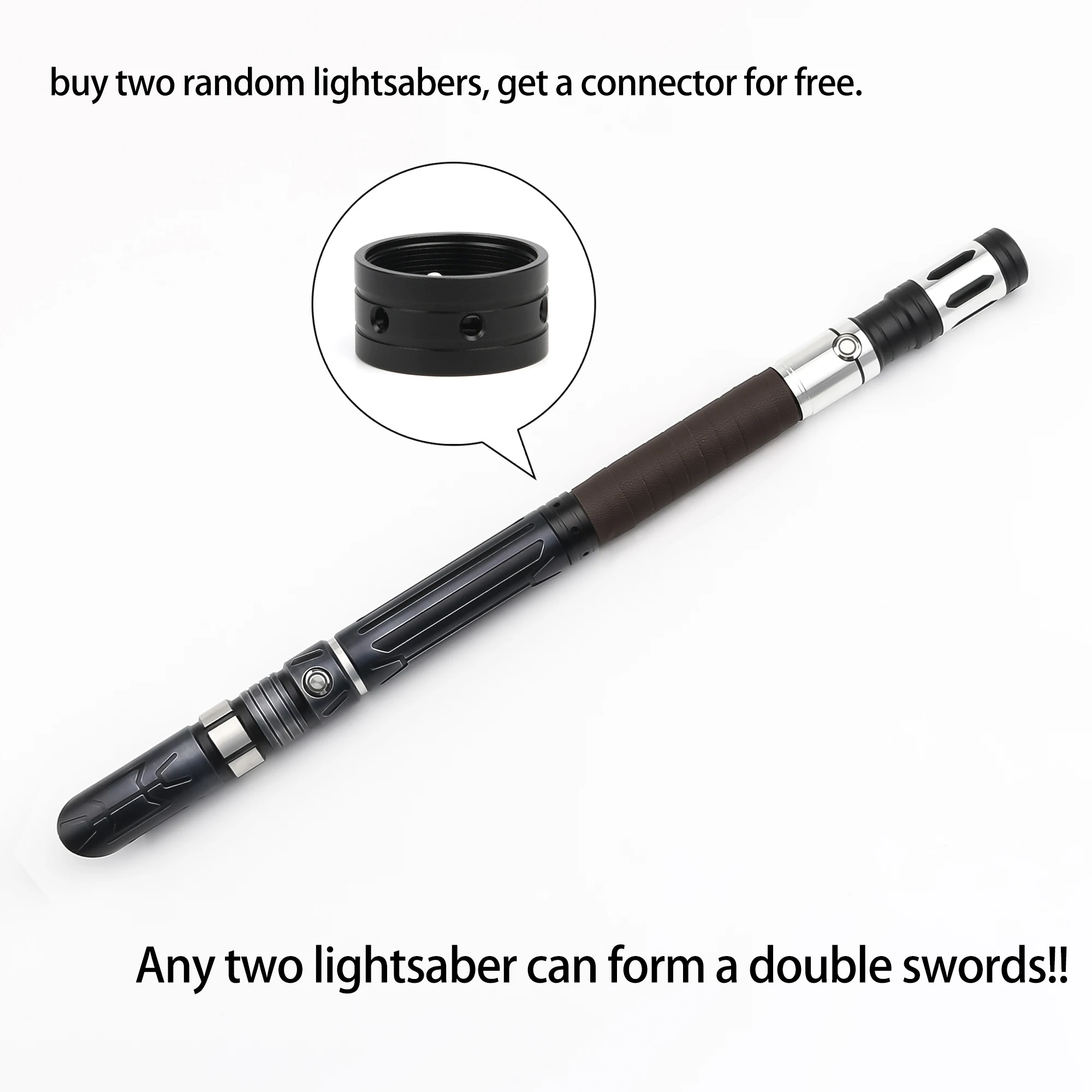 TXQSABER Heavy Dueling Lightsaber SNV4 RGB Smooth Swing Metal Hilt with Strap Blaster Force Jedi Training Cosplay Neo Pixel FOC