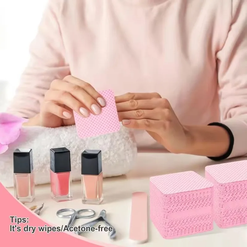 200 Stück Einweg-Wimpernkleber-Entferner Wattepads Effiziente Reinigungspads Fusselfreie Papierpads für Maniküre-Zubehör – Detail 3