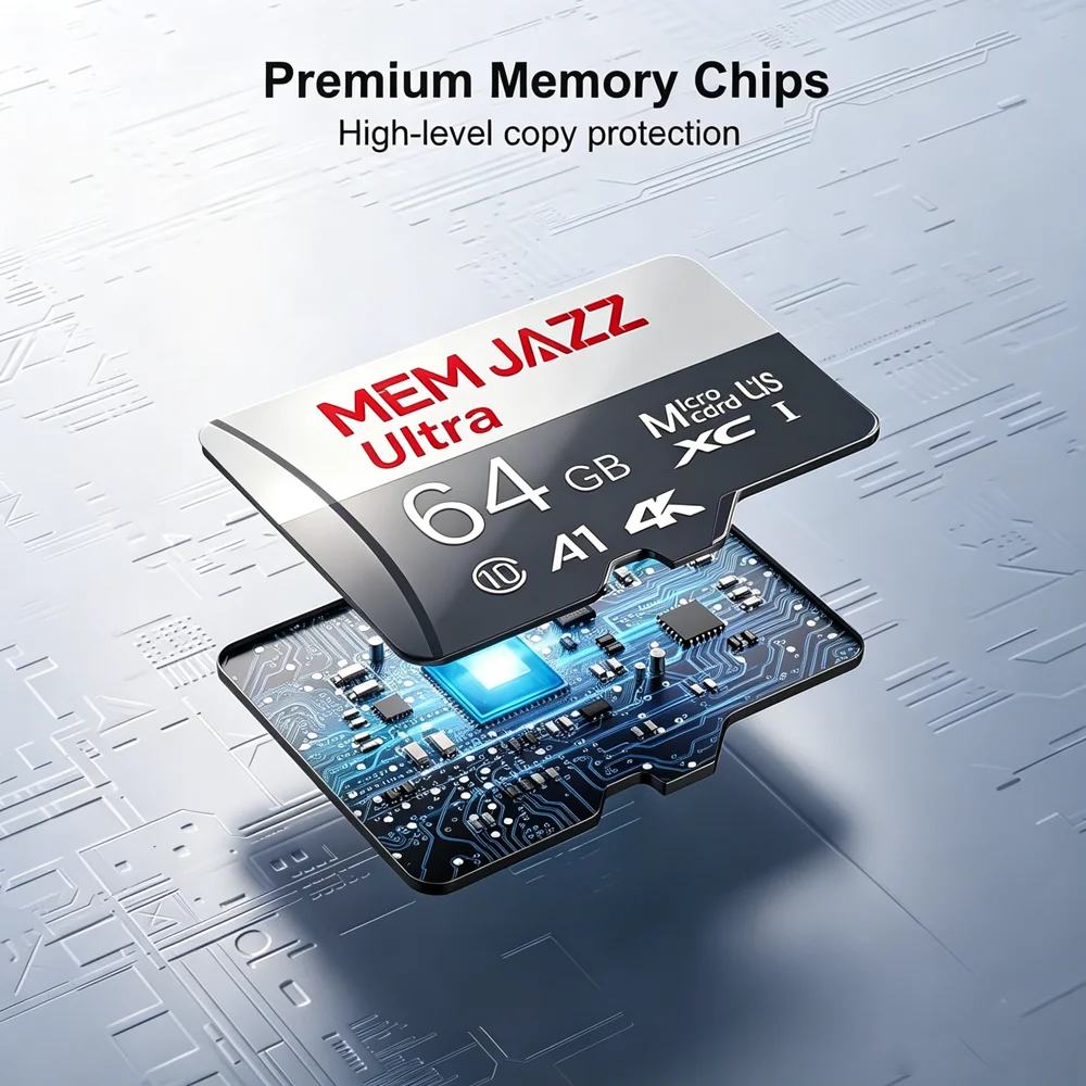 Micro SD 32GB 64GB 128GB 256GB 512GB TF Card U3 V30 High-Speed Memory for Professional Camera RAW Photo 4K Video Creator