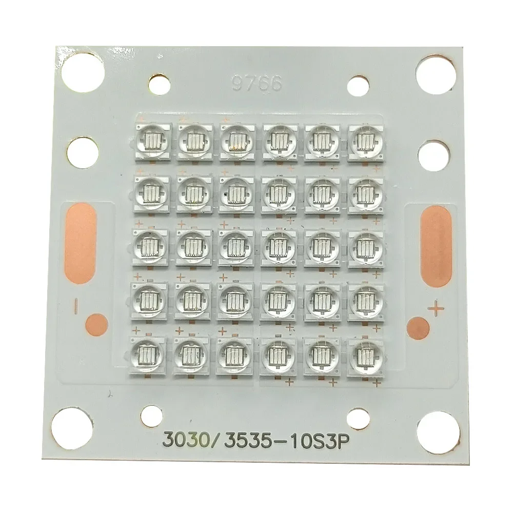 

УФ-светодиод высокой мощности 50-80 Вт 3535 Модуль света 365 нм 370 нм 385 нм 395 нм 405 нм УФ-теневой гель для сушки и отверждения DIY Светодиодный модуль