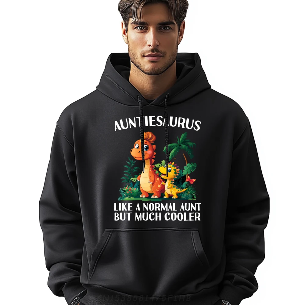 

Auntiesaurus Auntie Saurus Dinosaur Matching Hoodies Hip hop Hoodies Outdoor Round Neck Streetwear Long Sleeve