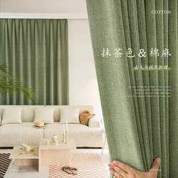 (36) Customized Curtains Cotton and Linen High Blackout Curtains Bedroom and Living Room Curtains