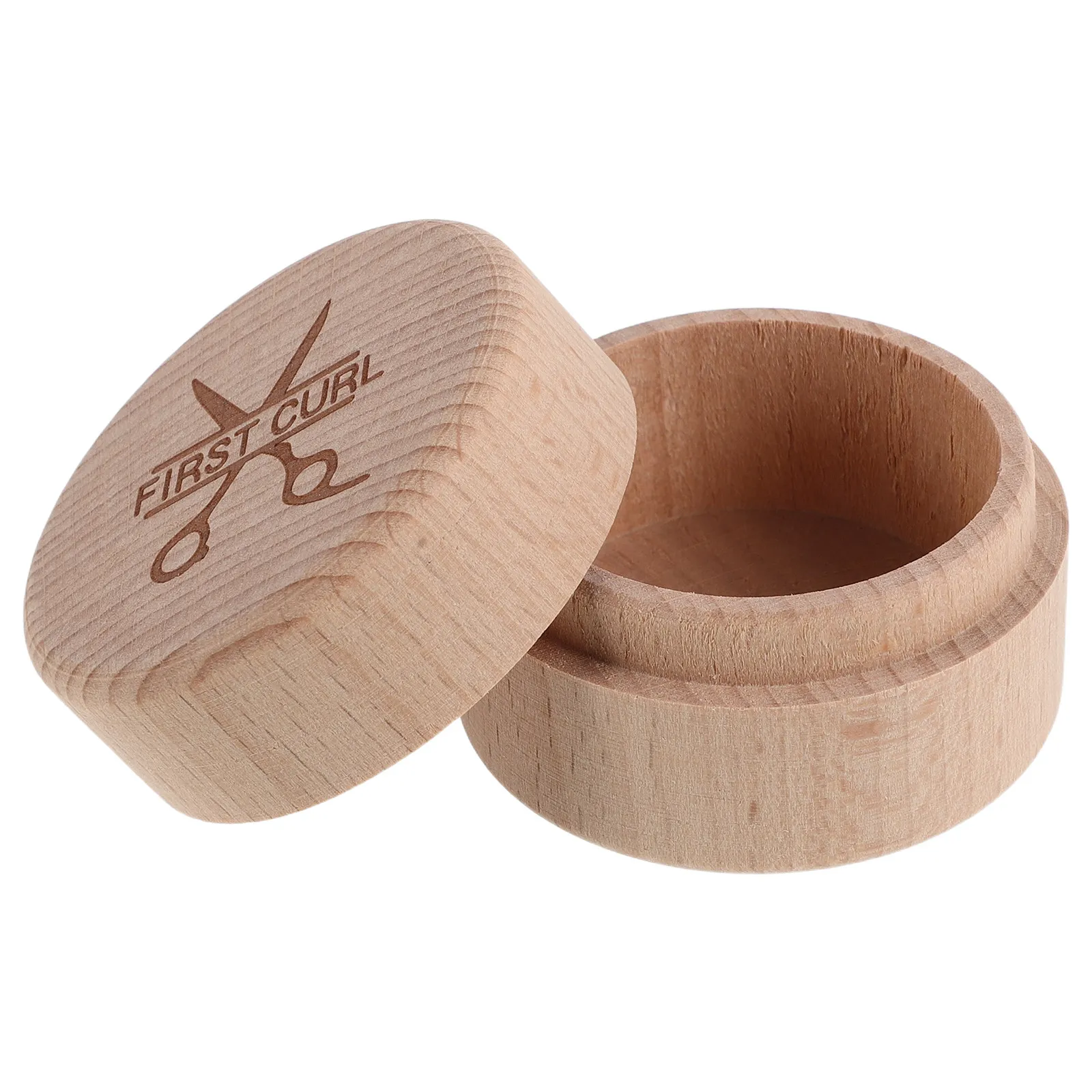 

Wooden Baby First Haircut Keepsake Box Newborn Storage Case Baby Shower Christening Present First Hair Wooden Box