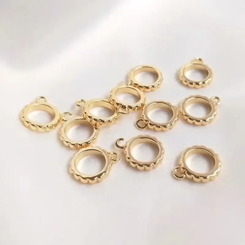 14K vergulde kanten sluitring met openingsring hanger ring hanger ring hanger gesp handgemaakte DIY accessoires