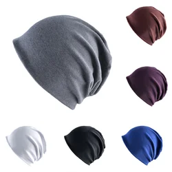 Solid Colour Bonnet Homme Winter Warm Knitting Hat Multicolor Skullies Beanies Caps For Men Riding capWomen Style Cotton Hats