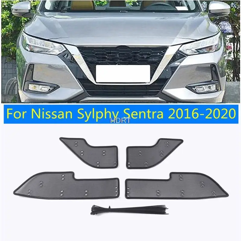 

Car Styling front Grill Insect Net Insect Screening Mesh Protection Cover Trim Accessories For Nissan Sylphy Sentra 2016-2020