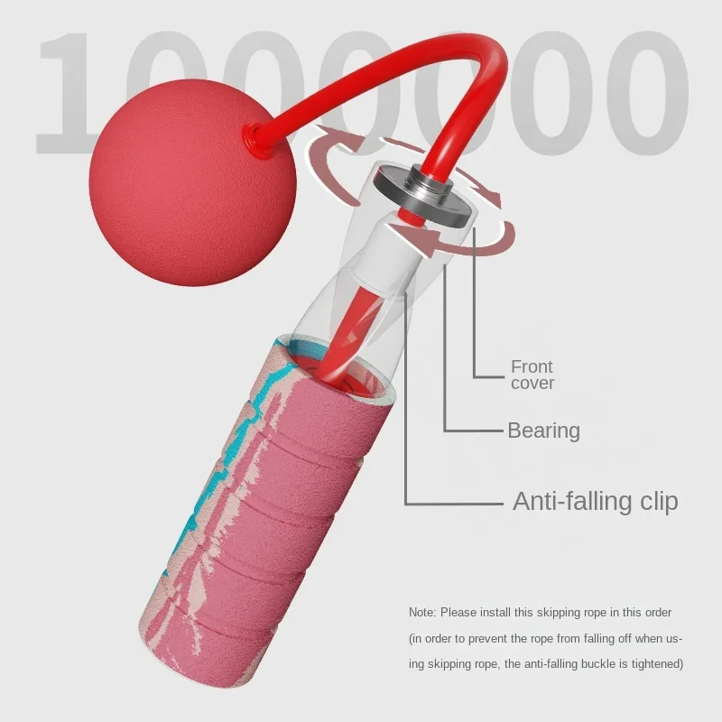 Skipping rope Cordless ball Adjustable rope Load-bearing ball bearing PP handle Foam dual-purpose model