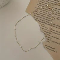 A stylish and minimalist faux pearl necklace, ideal for women's daily wear, gifting or party occasions. It pairs well with all kinds of outfits and fully embodies an elegant temperament. - Image 3