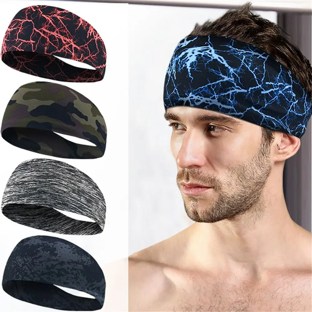 Absorbent Unisex Sport Sweat Headband Cycling Yoga Gym Running Cycling Sweatband Stretch Hair Bands