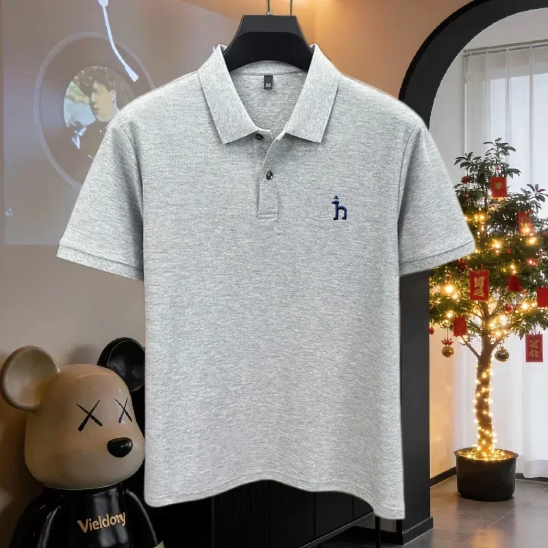 100% reine Baumwolle, hochwertiges Marken-Poloshirt für Herren, kurzärmelig, Sommermode, exquisit gesticktes Golf-Oberteil, lässiges T-Shirt. ﻿ – Detail 8