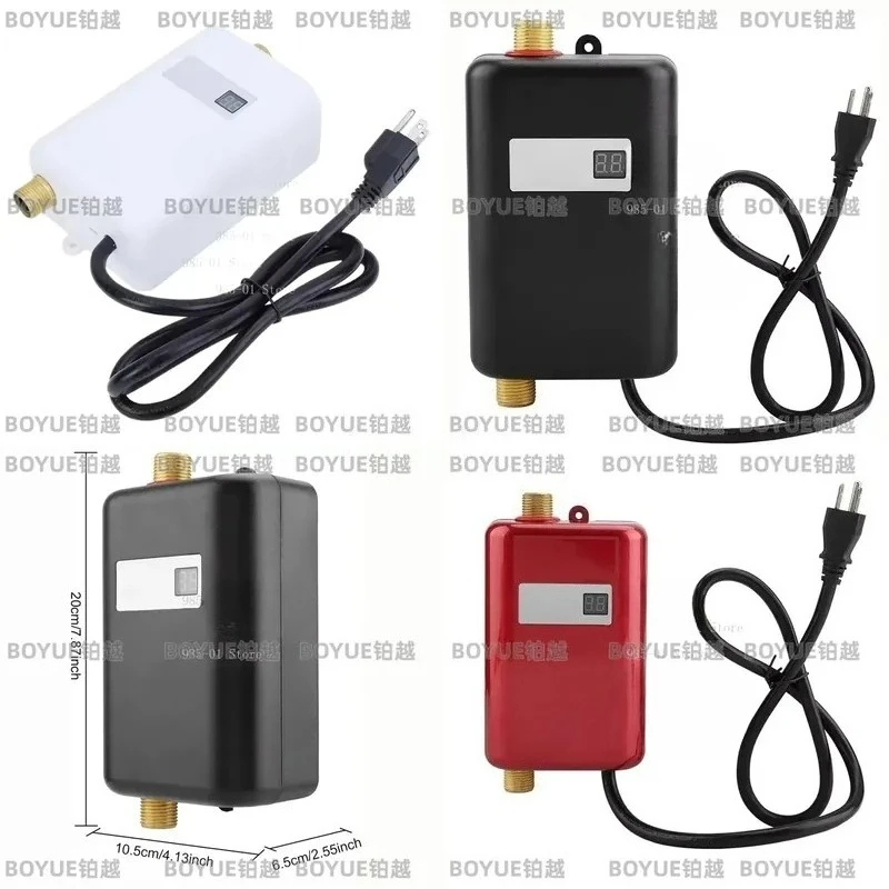 110V US Standard 3000W Mini Instant Electric Water Heater, Fast Heating Hot Water Heater Instant Hot Water Faucet Tap