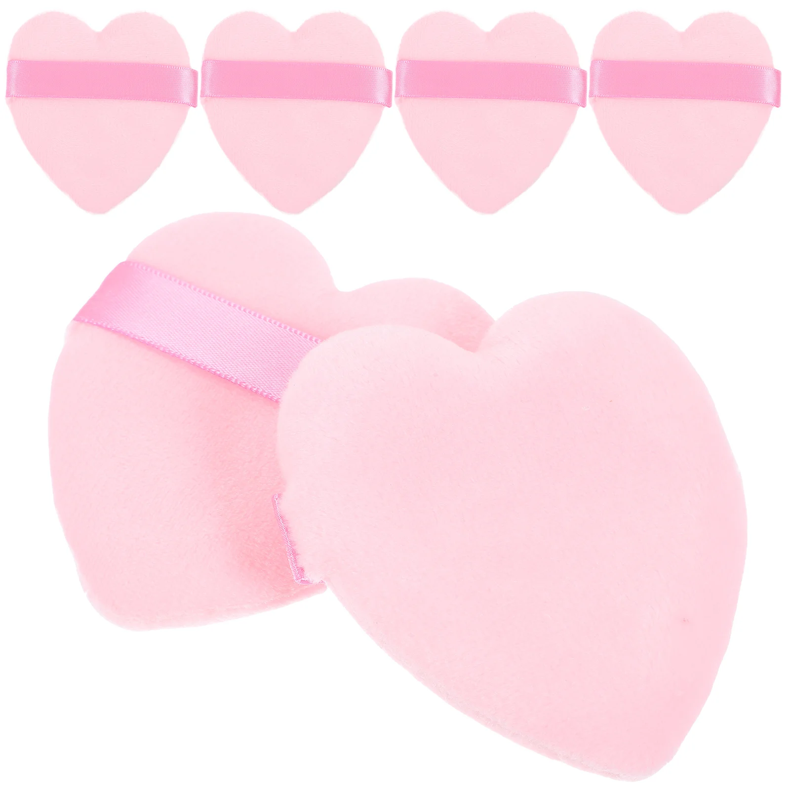 

6 Pcs Love Puff Foundation Sponge Powder Sponges for Face Makeup Loose Tools Flocking