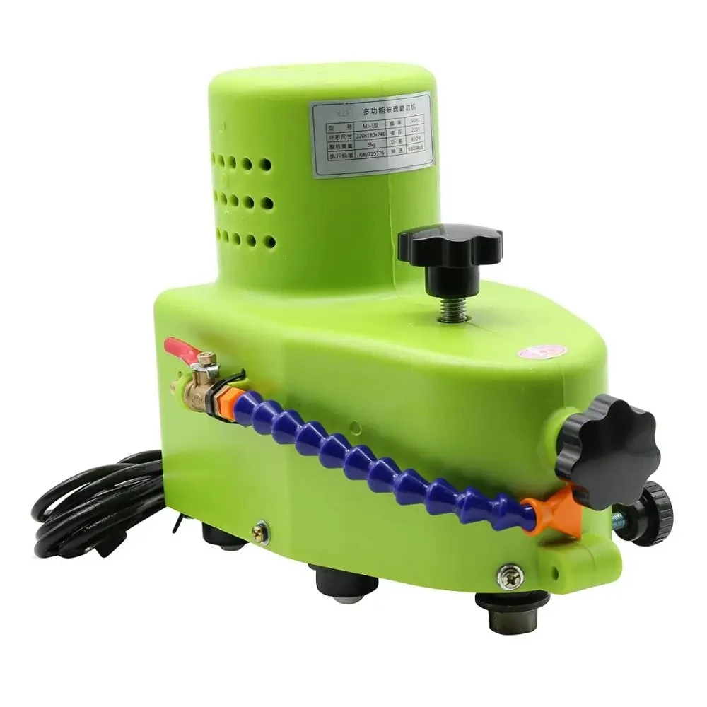 Porta.ble G la.ss Edger a.nd Polishing Ma.chine for Stra.ight Round Ogee Beveling Edge with 6000r/min