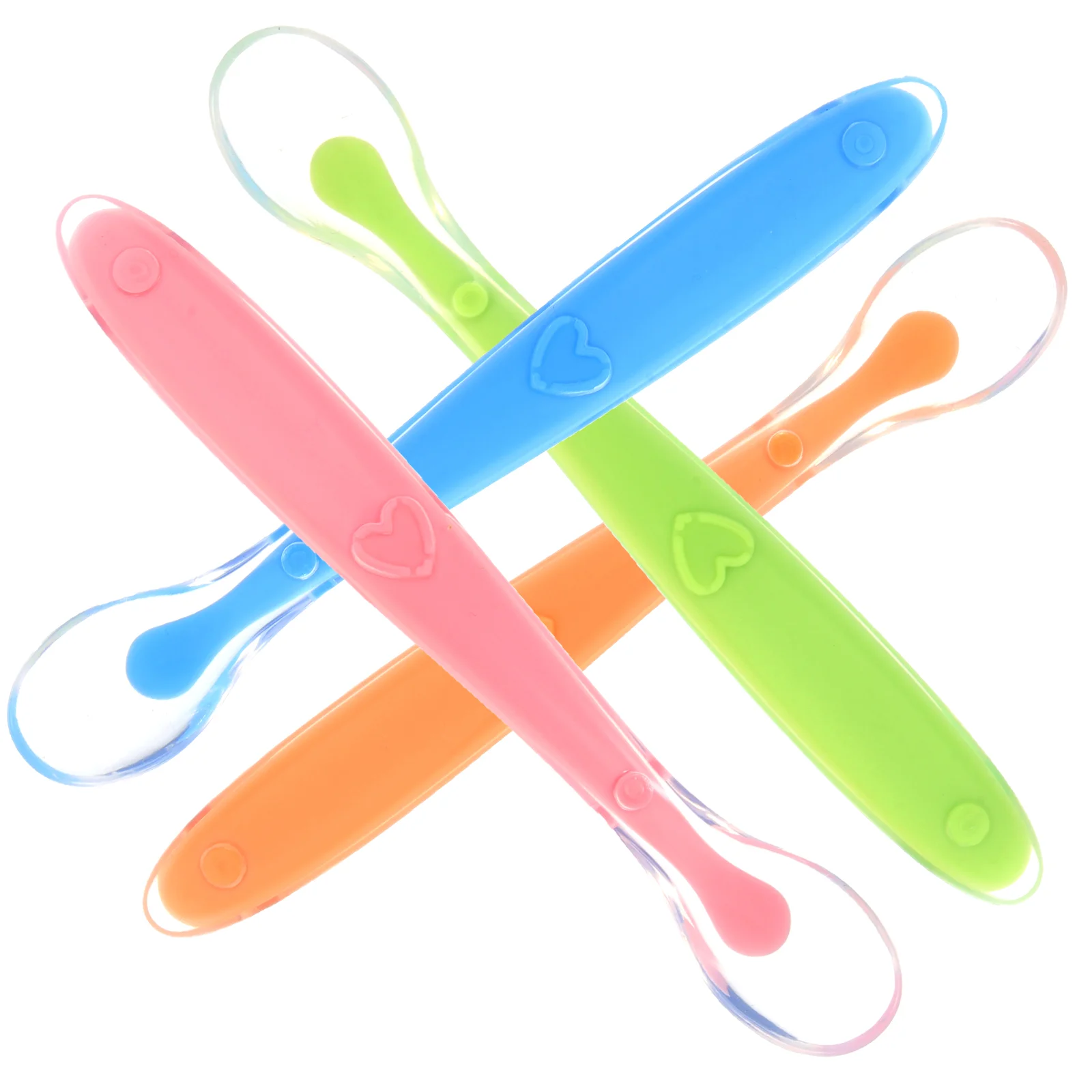 4 PCS Baby Spoons Children Tableware for Flatware Silicone Dinnerware Serving Utensils