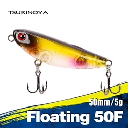 TSURINOYA 50mm 5g Floating Pencil Fishing Lure DW62 Topwater Artificial Hard Bait Pike Bass Trout Jerkbait Wobbler Lure