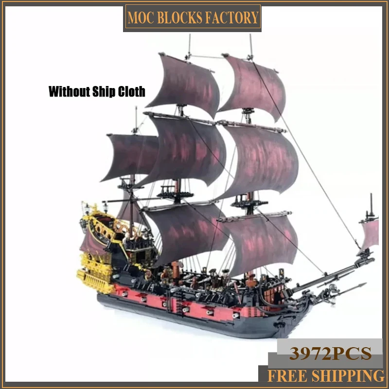 

MOC Building Blocks Queen Revenge Ship Model DIY Assembly Technology Bricks Collection Display Toys Xmas Gifts