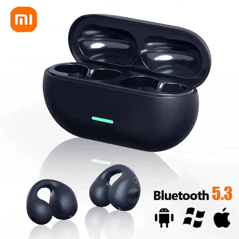 Xiaomi fones de ouvido condução óssea fone de ouvido bluetooth-compatível sem fio fones 3d surround estéreo baixo esportes fone de ouvido