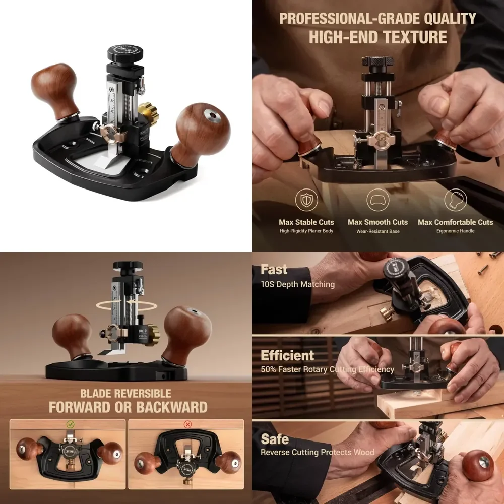WAP01 Router Plane Wood Hand Router Planes for Woodworking Tuning Joinery Cutting Grooves Mortise