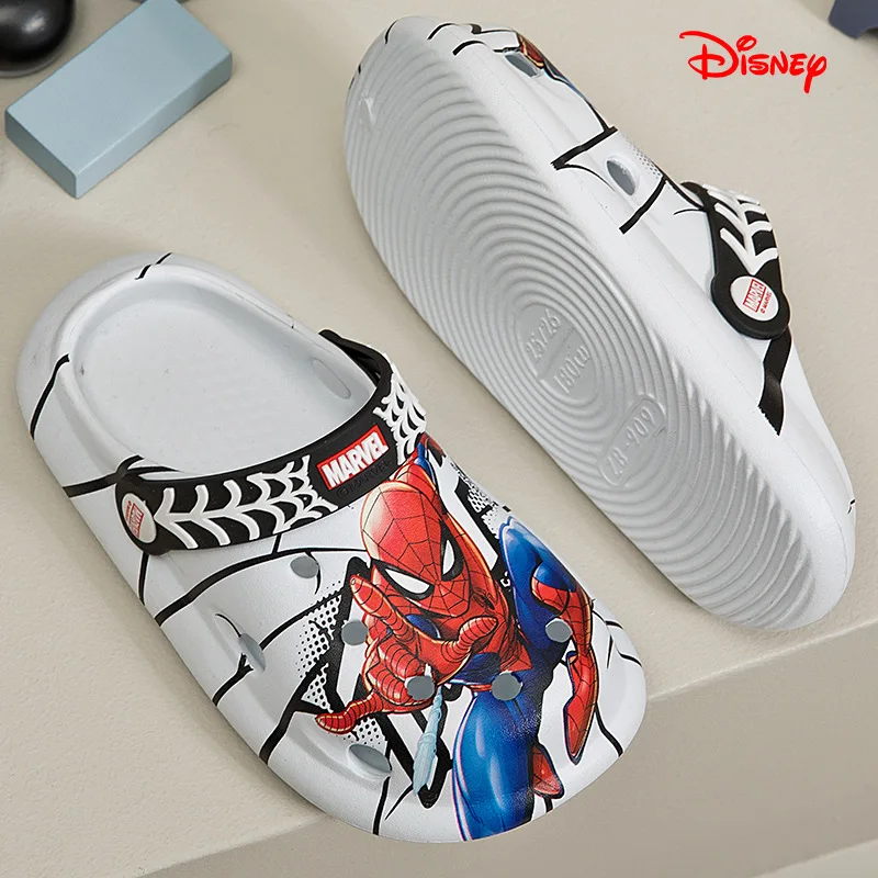 Disney Spiderman Slippers Sandals Children's Summer New Boys Indoor Baotou Non-slip Children Outdoor Wear Beach Shoes