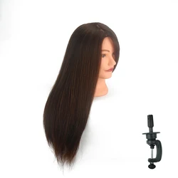 100% real hair training hair can be dyed hot model head doll head 18 inch long hair hairstyle practice head natural hair