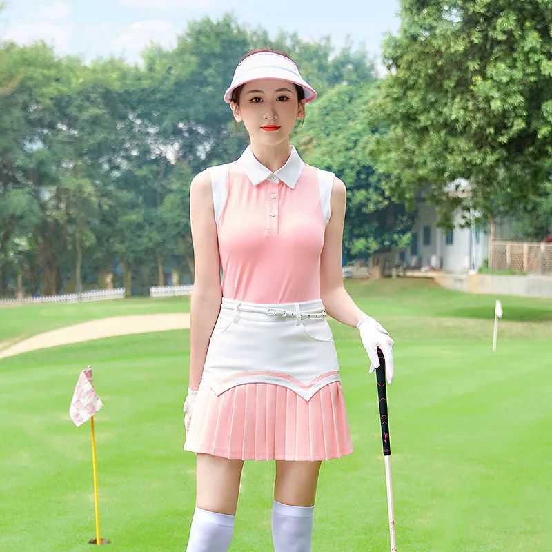 Slim Sweet Dry Fit Lady Golf Skirt Tennis Clothing Pleats Skirt Elastic Sports Wear Casual Hip Women Comfortable Multi-color