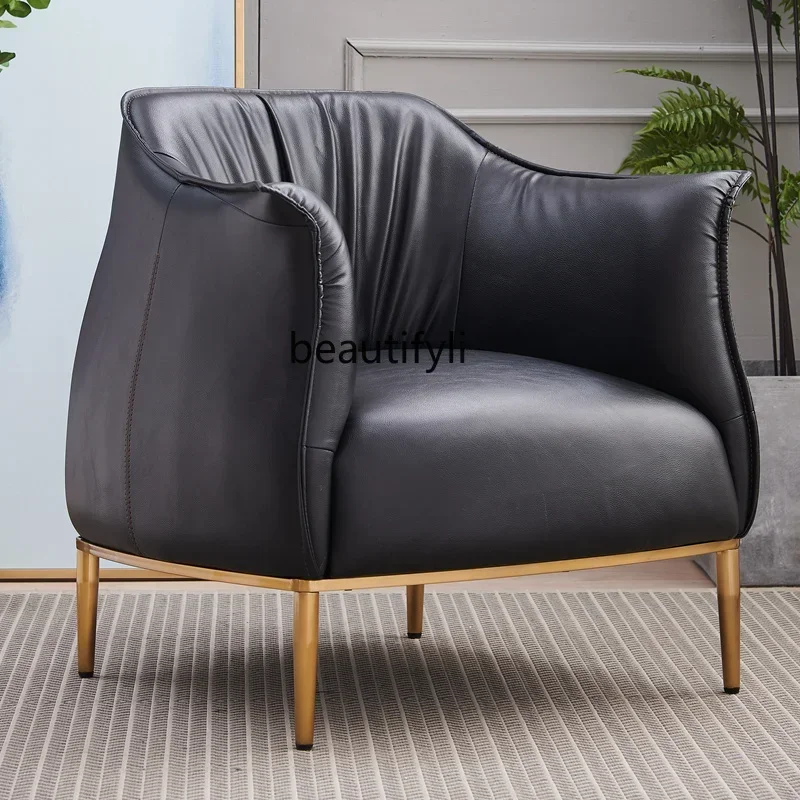 

Light luxury chair post-modern single sofa Nordic living room, bedroom small sofa leisure chair