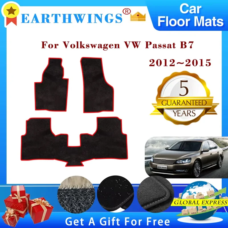 

For Volkswagen VW Passat B7 2012 2013 2014 2015 Car Floor Mats Rugs Panel Footpads Carpets Cape Cover Foot Pads Auto Accessories