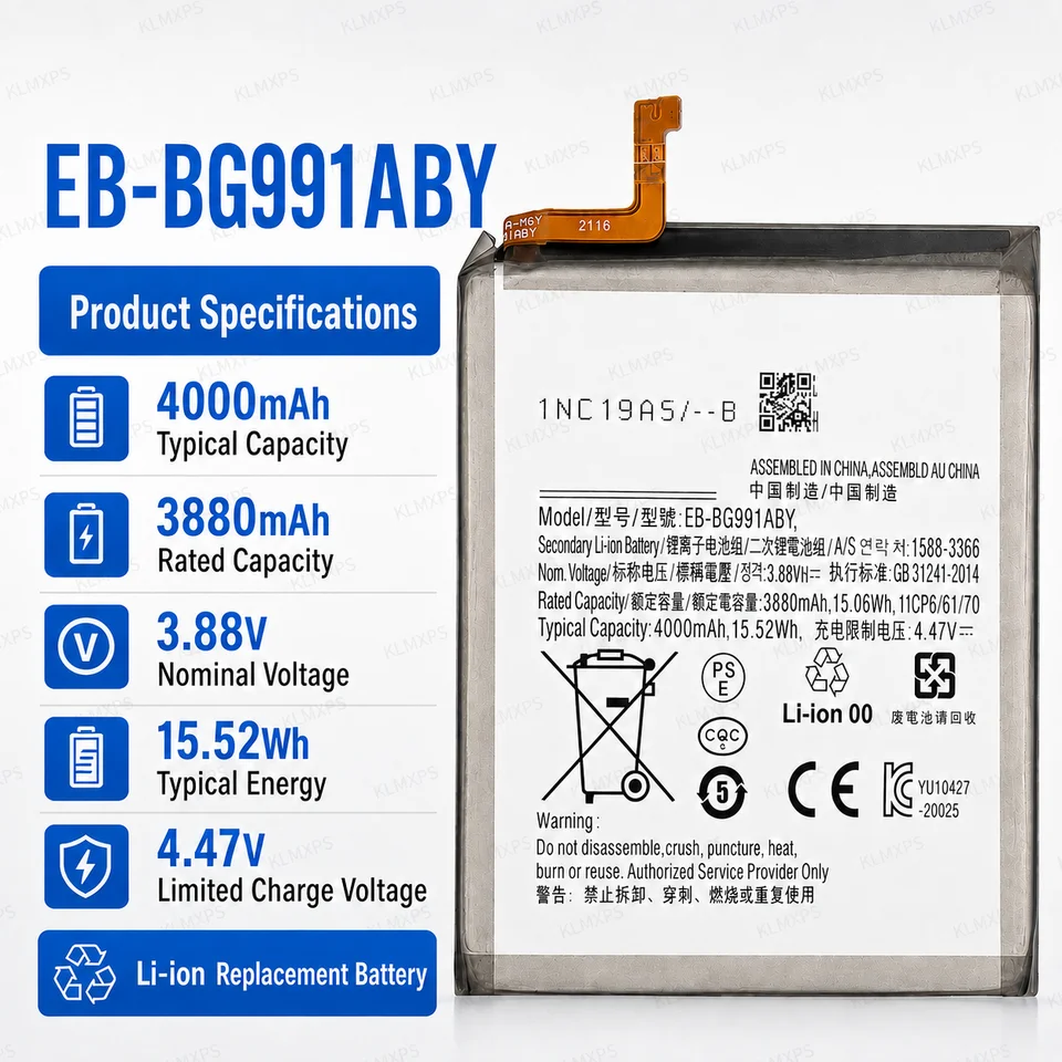 Batería EB-BG991ABY 4000mAh para Samsung Galaxy S21 5G G991B G991U, batería de repuesto con herramientas de reparación 2