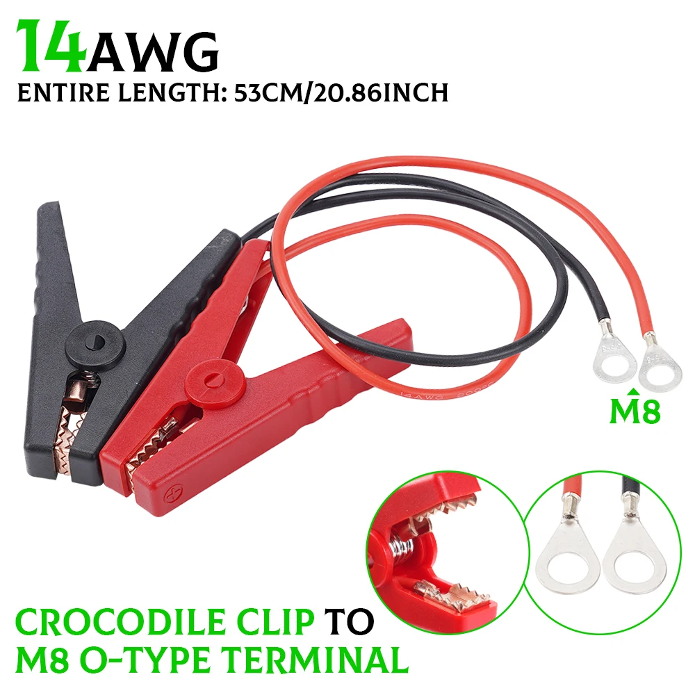 

14AWG Fuse Battery Alligator Clip For Car Extension Cord Quick-Release Adapter Disconnect For Car Motorcycle Battery Clamp Cable