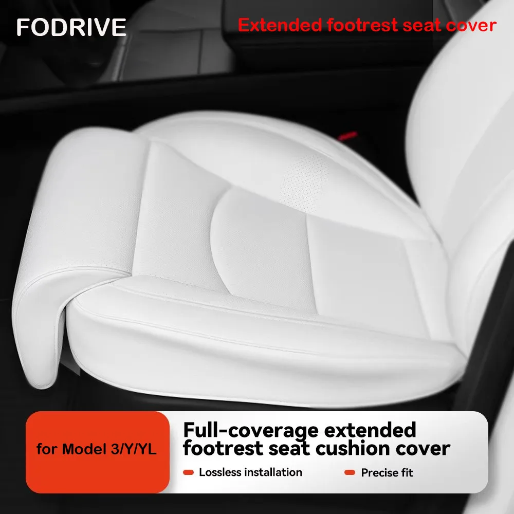 Full-Wrap Extended Leg Rest Cushion Cover for All Tesla Model 3/Y - Front Driver & Passenger Seat Protection Model Y Juniper
