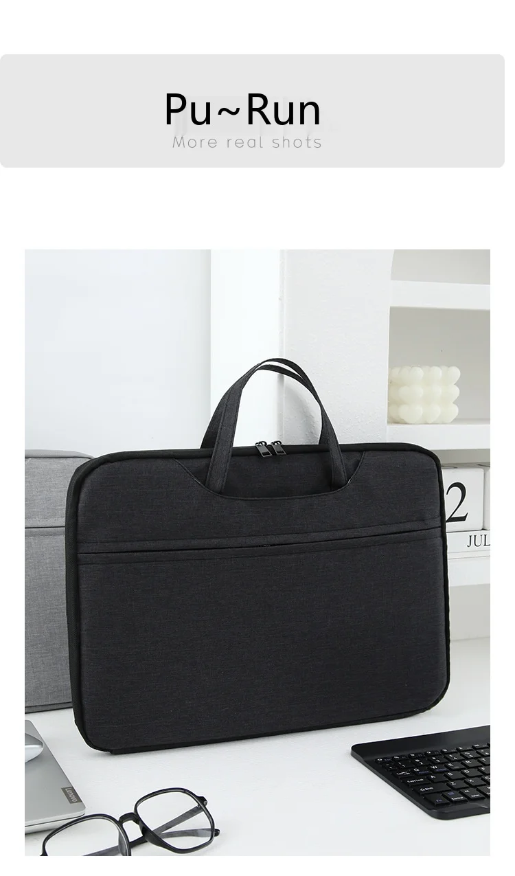 Professionelle Laptop-Aktentasche 11,6-15,6 Zoll Oxford Wasserdichte Handtasche für Geschäftsreisen – Detail 11
