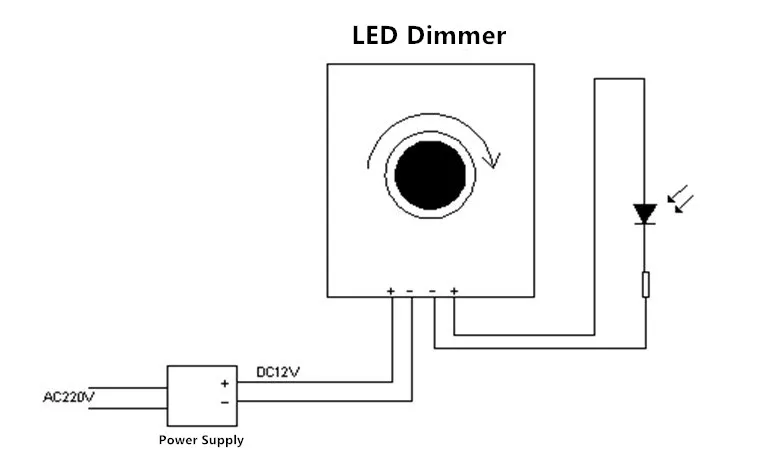 LED Dimmer Switch DC 12V - 24V 8A Adjustable Dimer Power 12 24 V Volt With Regulator Speed Controller Brightness Lamp Bulb Strip