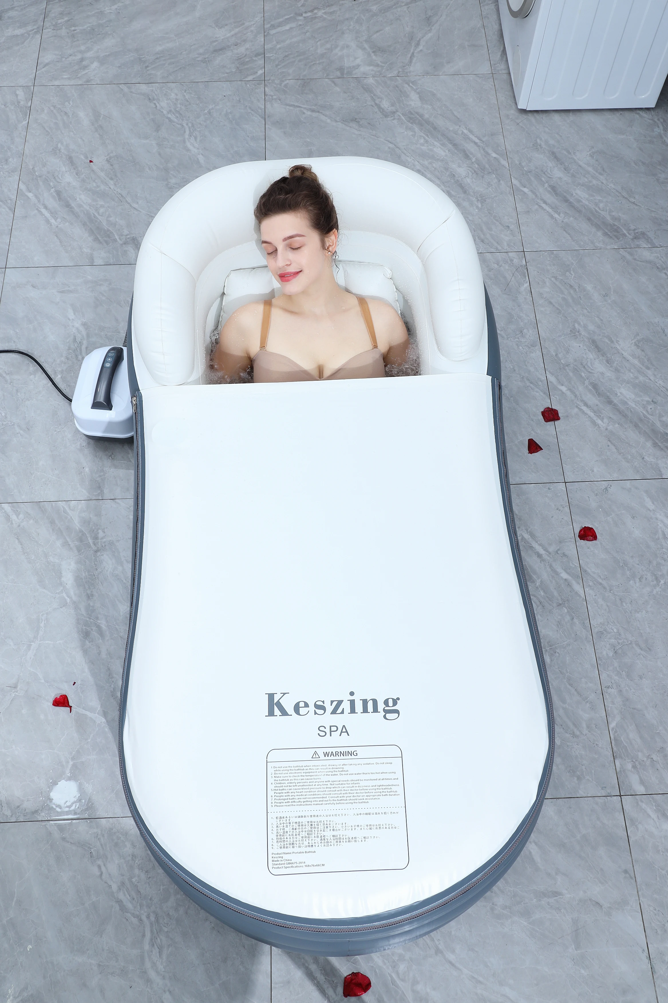 Inflatable Spa Bathtub With Electric Air Pump Hot Cold Therapy Pvc Portable hot water bath spa portable Bath