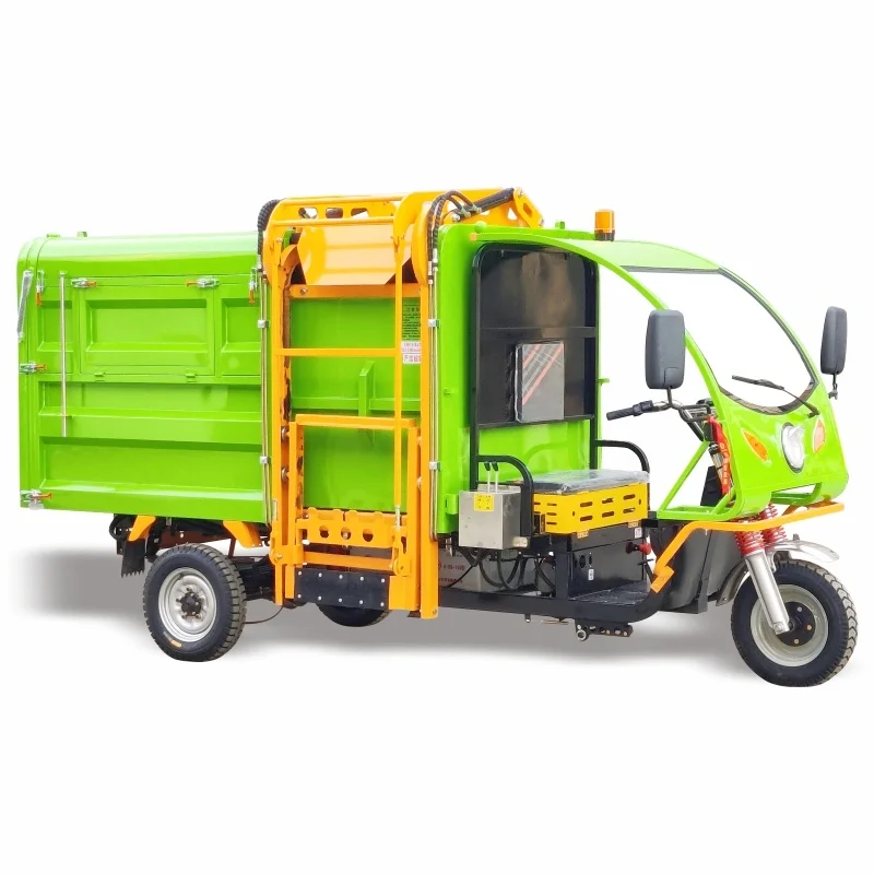 Trash Cleaning Compactor Street Electric Recycling Tricycle Car Garbage Trucks