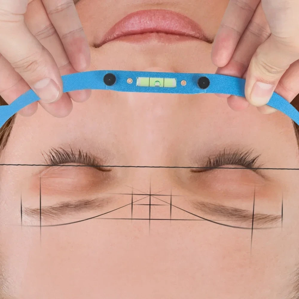 

Eyebrow Shaping Kit Microblading Permannet Makeup Bow and Arrow Line Ruler Measuring Brow String Eyebrow Positioning Tool 1pcs