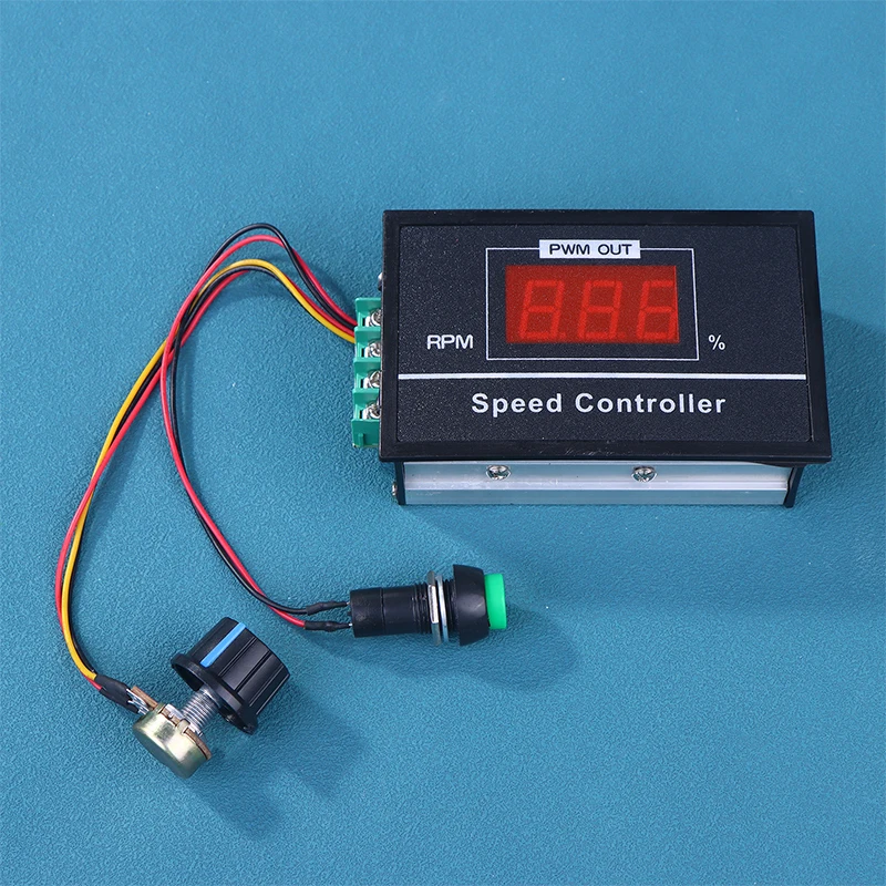 DC 6-60V 6V 12V 24V 48V 30A Digital Display PWM DC Motor Speed Controller Regulator Motor Speed Controller W/ Start Stop Switch