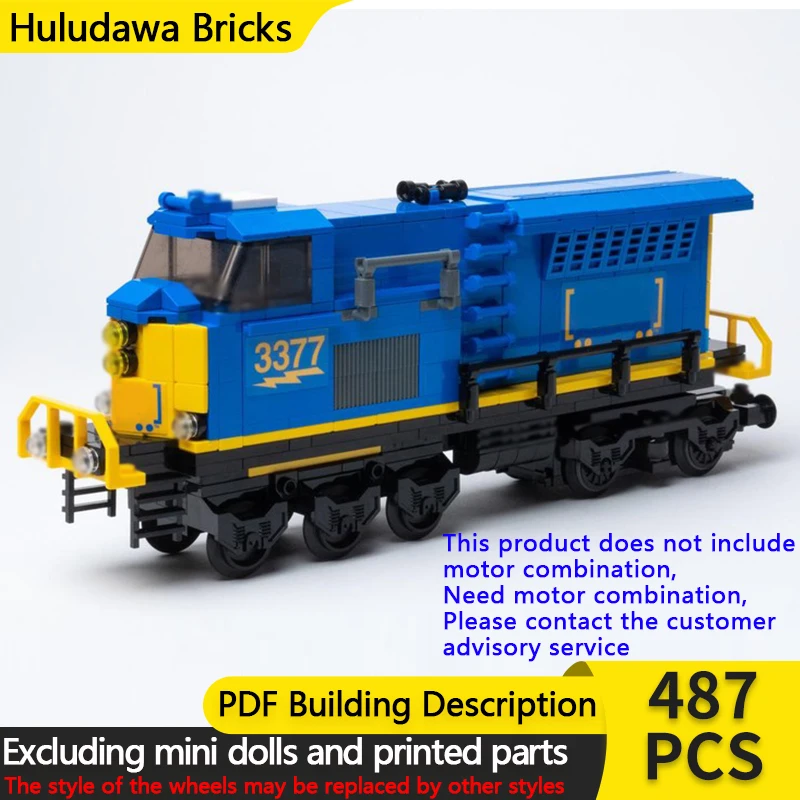 

City Car Model MOC Building Bricks Railway Freight Locomotive Modular Technology Gifts Holiday Assemble Children Toys Suit