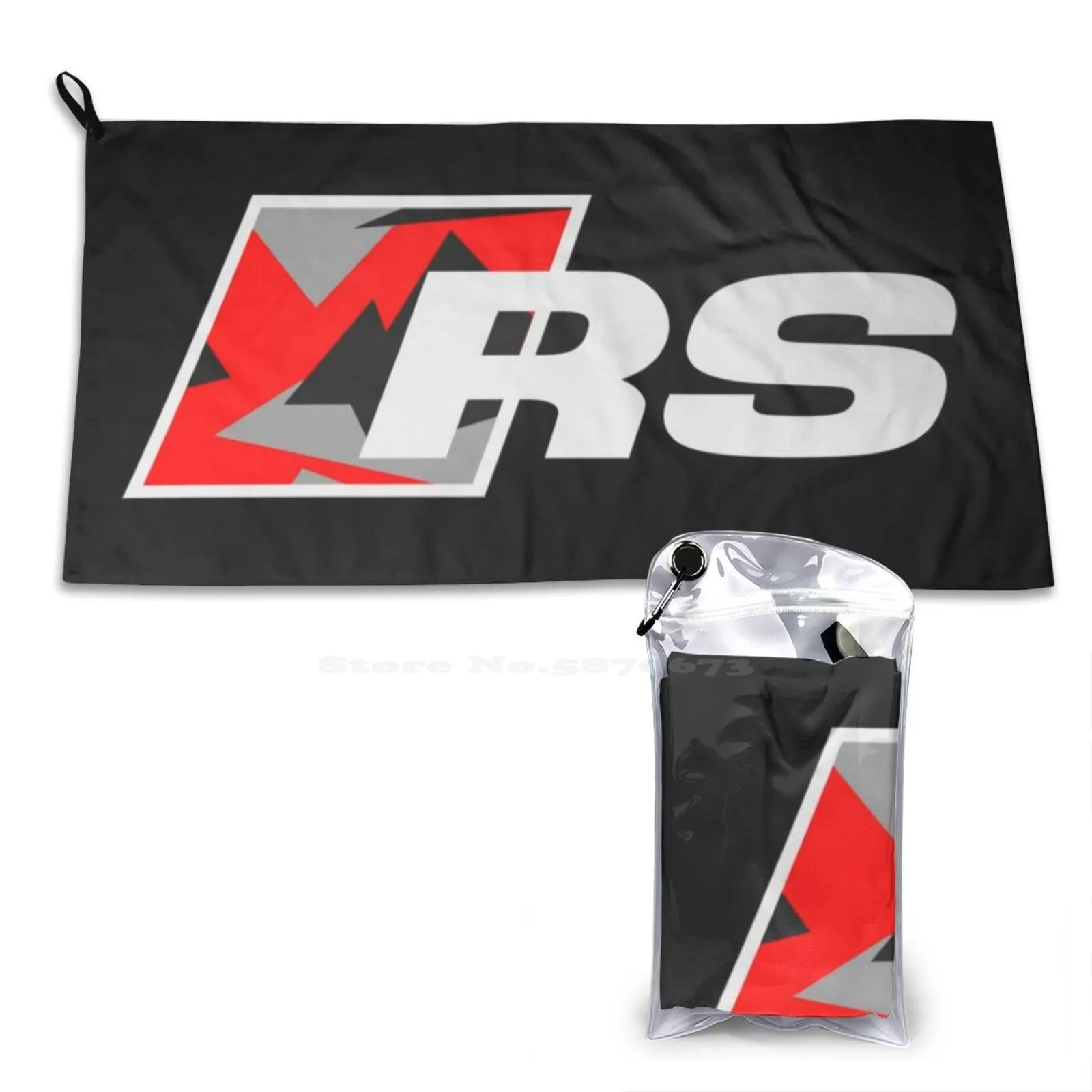 Rs Soft Bath Towel Washcloth Outdoor Red Black Emblem German Cars A3 A4 A5 A6 A7 A8 Line Power