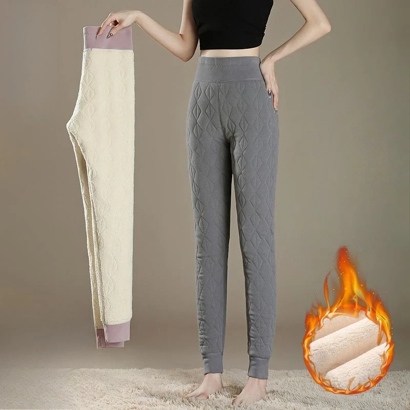 Pantaloni caldi autunno inverno ispessiti da donna Pantaloni spessi speciali Pantaloni a strati base dimagranti taglie forti TT183