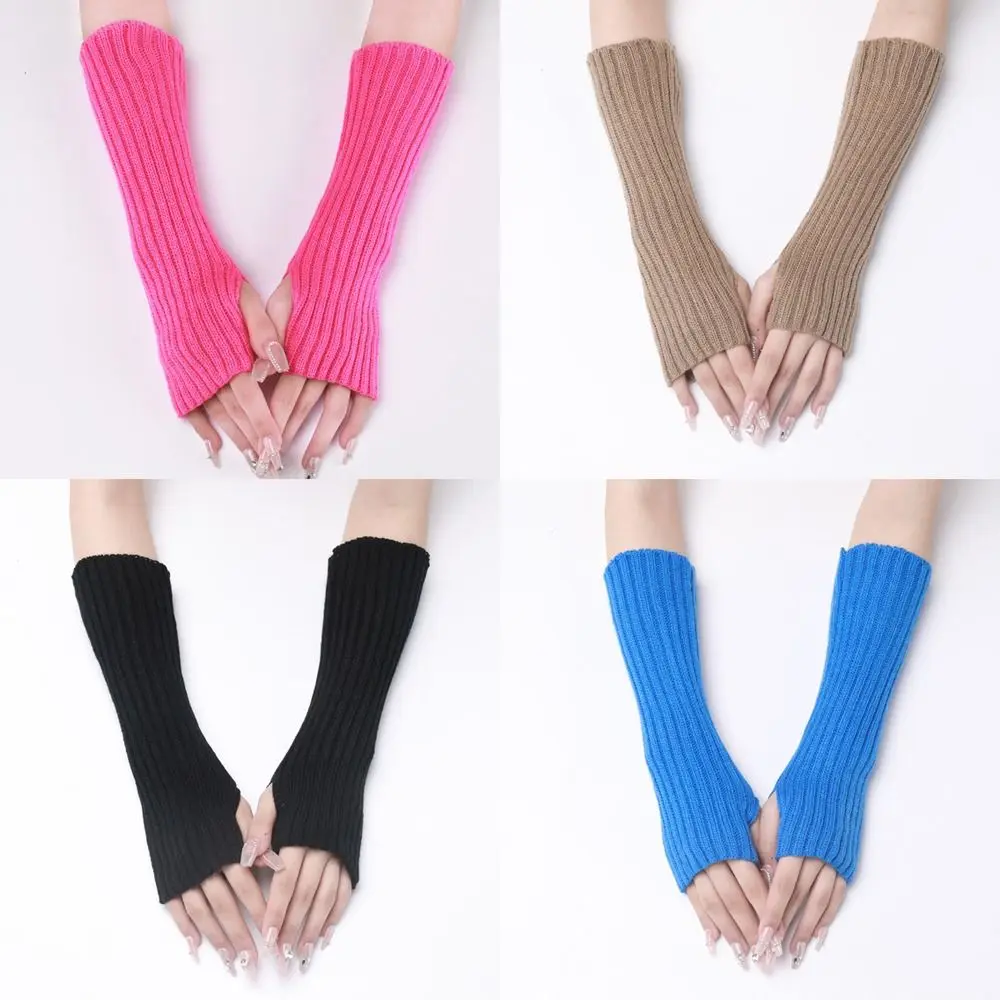 

Arm Warmers Long Wrist Gloves Fashion White Black Goth Ankle Wrist Sleeves Fingerless Punk Elbow Mittens Girl Boys