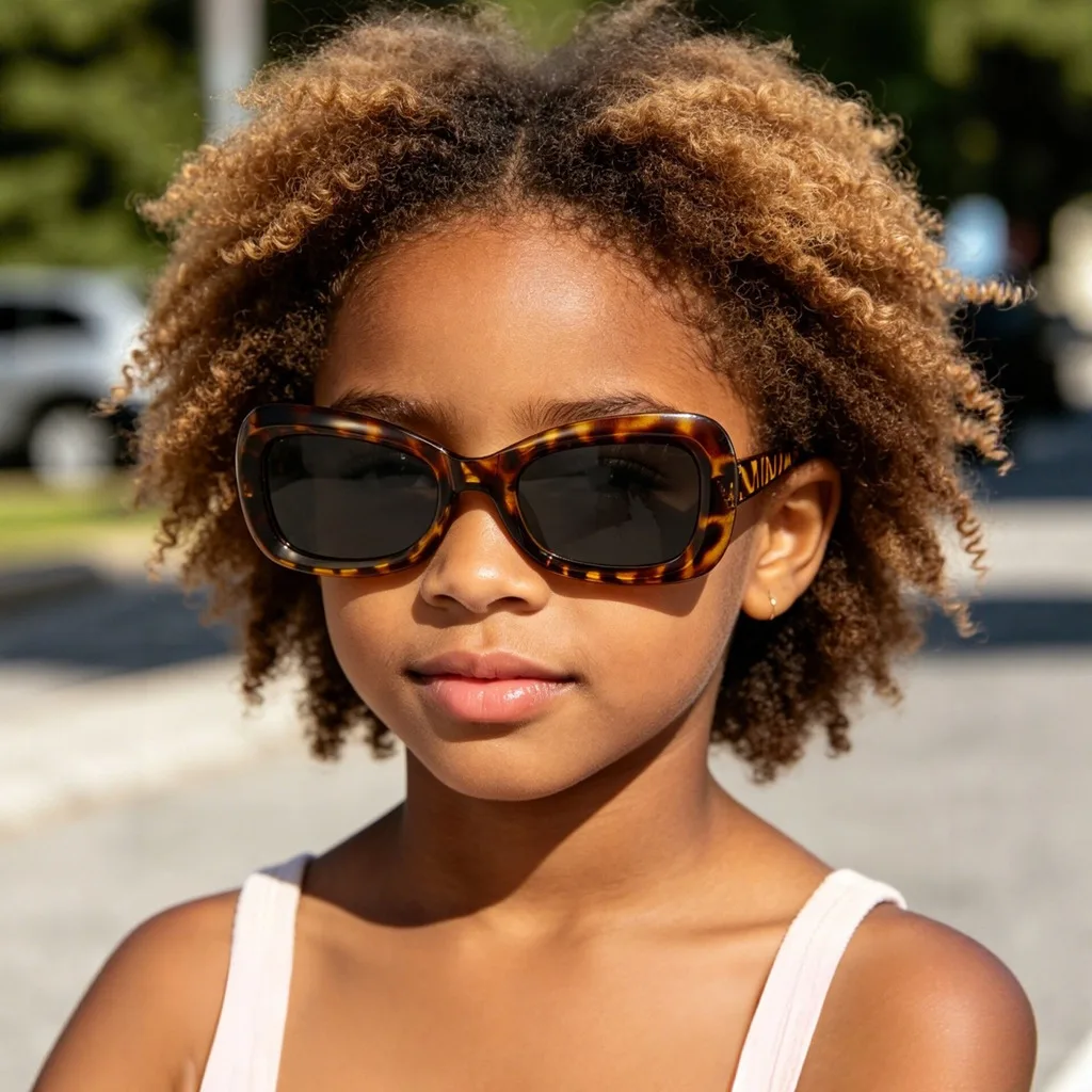 Vintage Kids Sunglasses Fashionable Kids Uv400 Shades Childrens Rectangle Eyewear Sturdy Unisex Sunglasses For Boys Girls