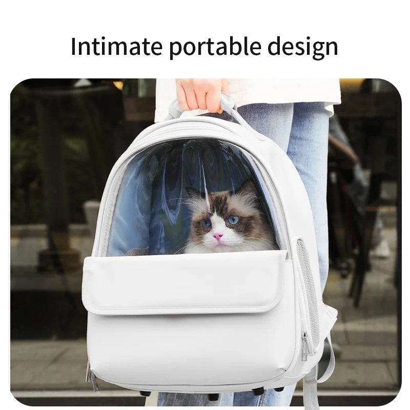 Pet Transparent Space Bag Outing Portable Cat Dogs Handbag Breathable Carrier Travel Puppy Kitten Backpack Pet Carrying Bag