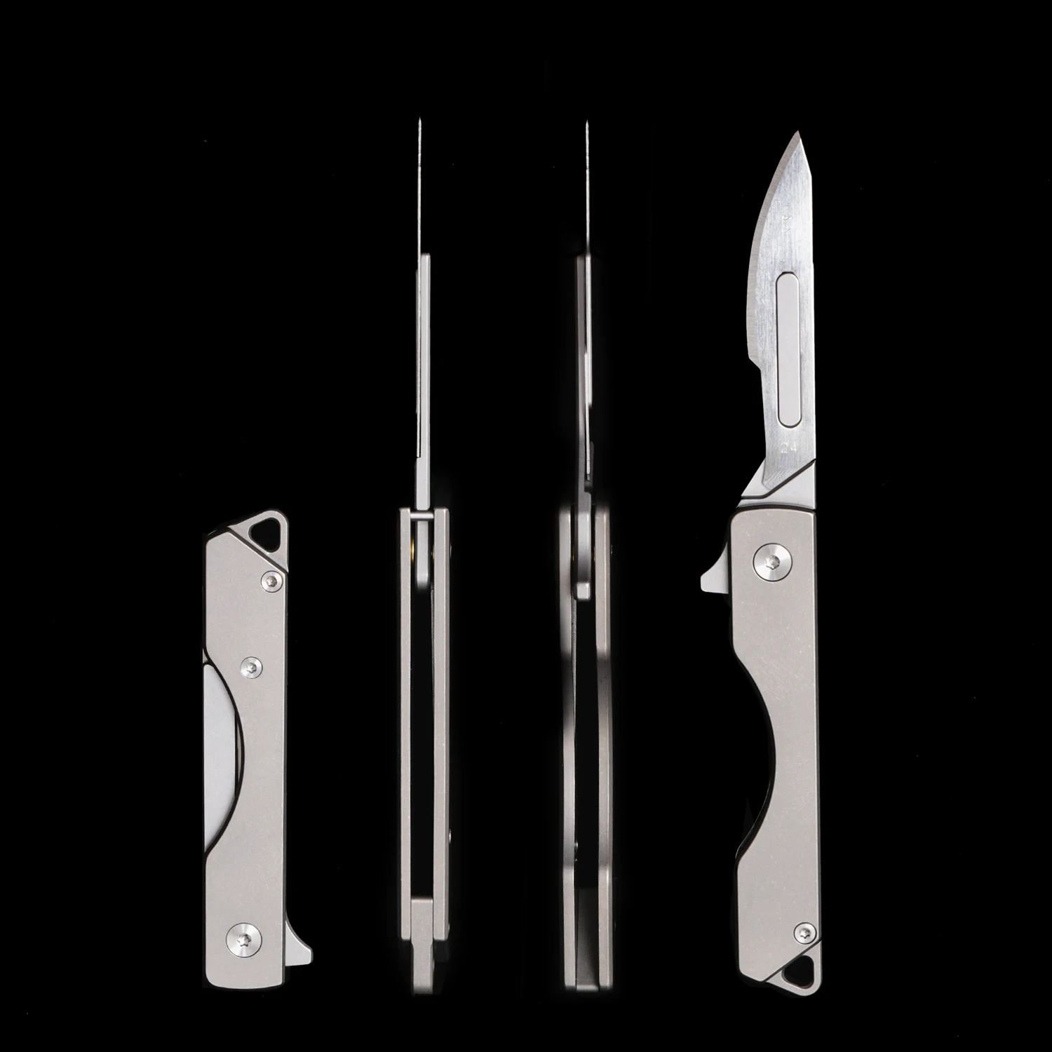 Titanium Alloy Folding Scalpel #24 Stainless Steel Surgical Blade Pocket  Knife Outdoors Portable Multifunctional DIY Hand Tool