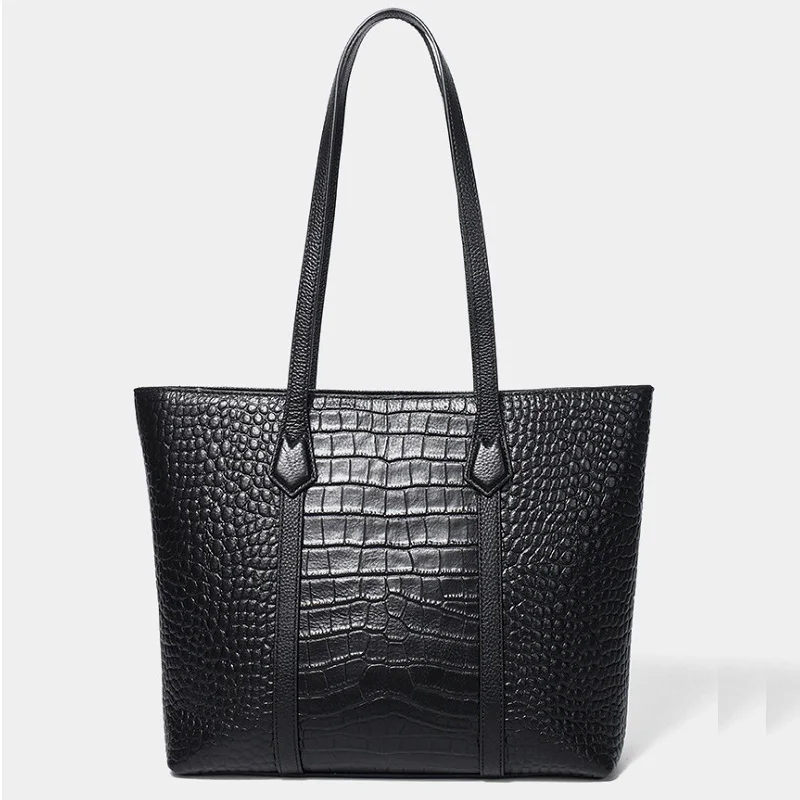 

Роскошные сумки, женская сумка из натуральной кожи с узором аллигатора, Новое поступление 2026, женские сумки на плечо, универсальная большая сумка-шоппер