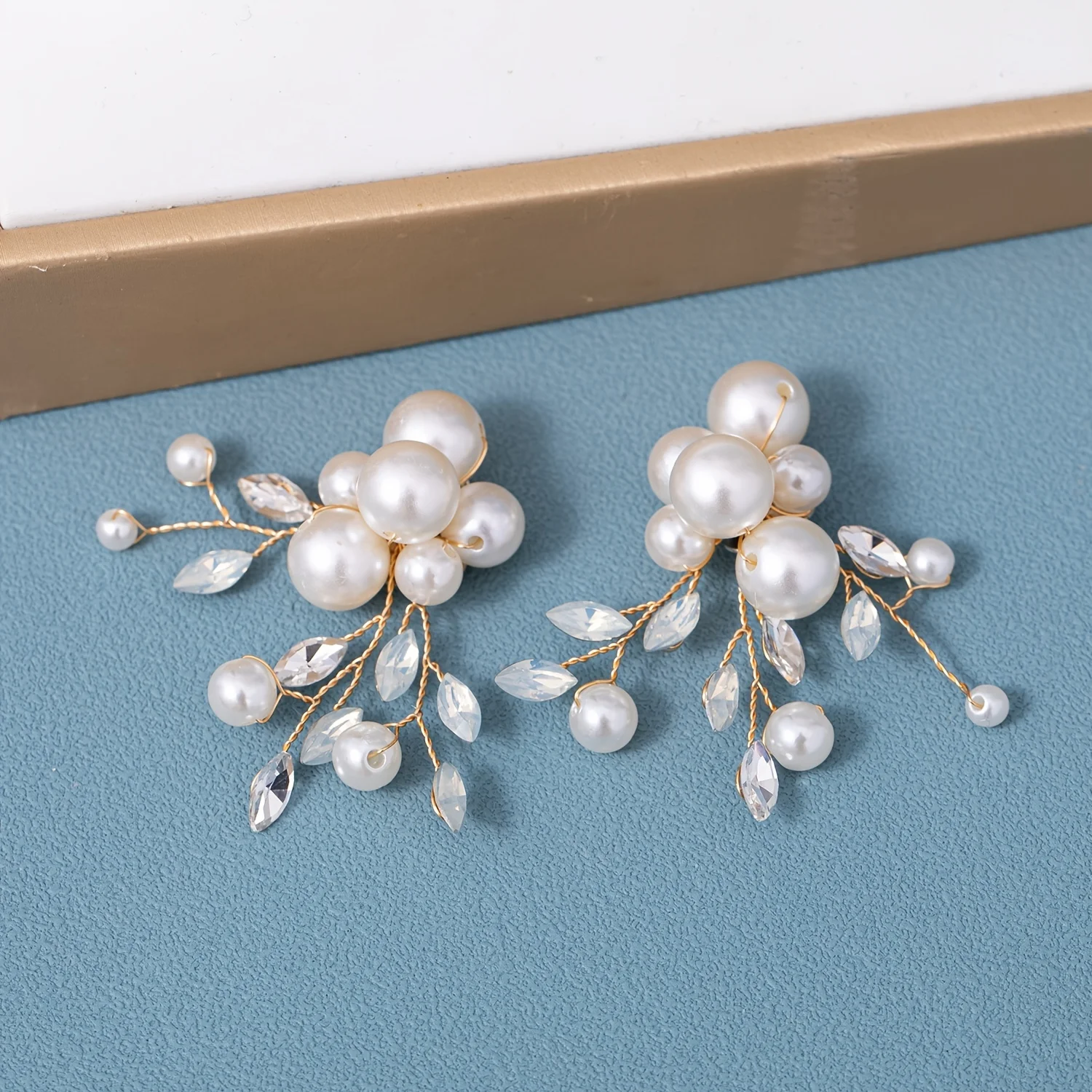 1 pair/Sets of bridal accessories Crystal Pearl Shoe Clip Pin Party Wedding Bridal Shoe Clip Everyday accessories image 2