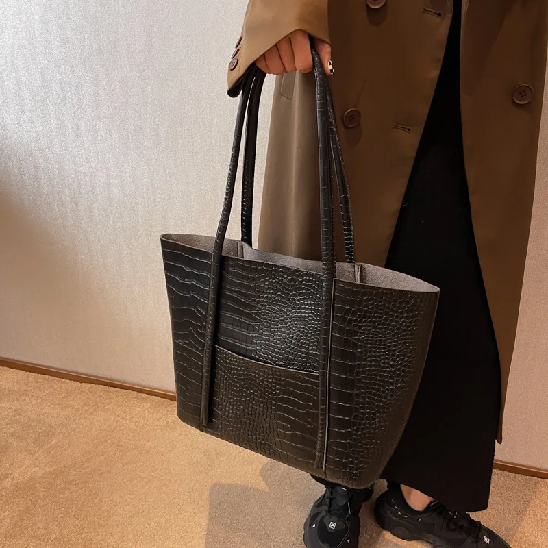 Fashion Leather Women Handle Bag Vintage PU Leather Crossbody Tote Female Luxury Handbag Large Capacity Shoulderbag for Lady