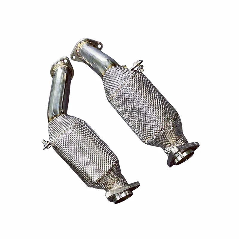 For Audi C7 A6 A7 A8 EA837 3.0T stainless steel head section exhaust pipe system no cat downpipe without catalyst exhaust