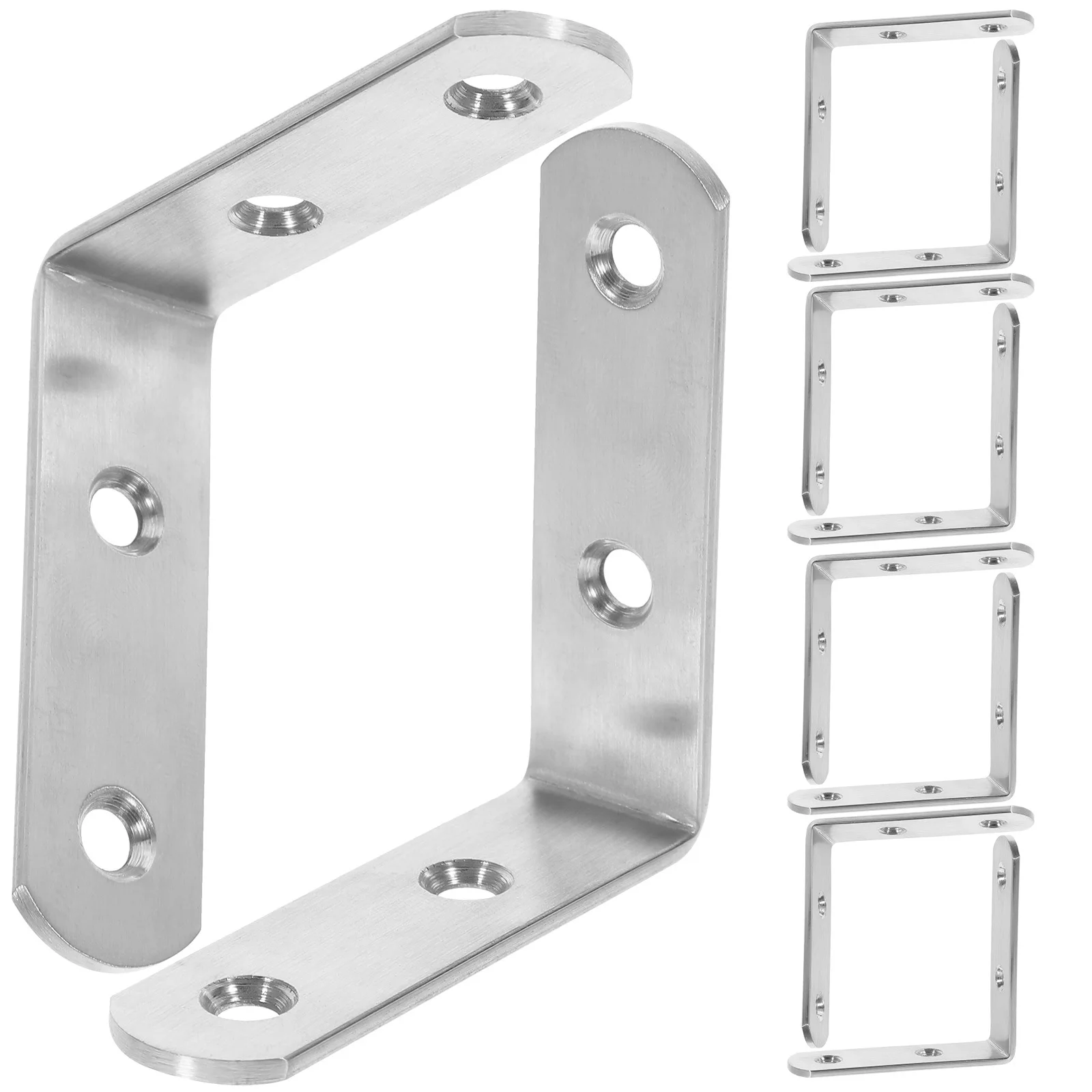 

10Pcs Corner Brackets Stainless Steel Right Angle Braces for Wood Cabinets Shelves Support Metal Bracket Small Shelf Brackets