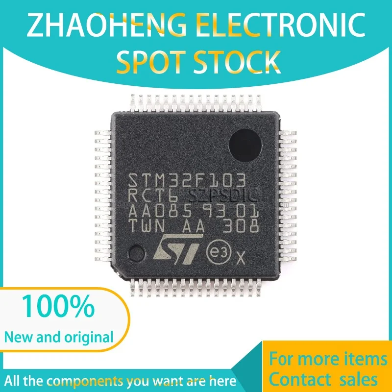 SZPSDIC STM32F103RCT6 IC MCU 32BIT 256KB فلاش 64LQFP 100% شريحة أصلية جديدة تمامًا #1