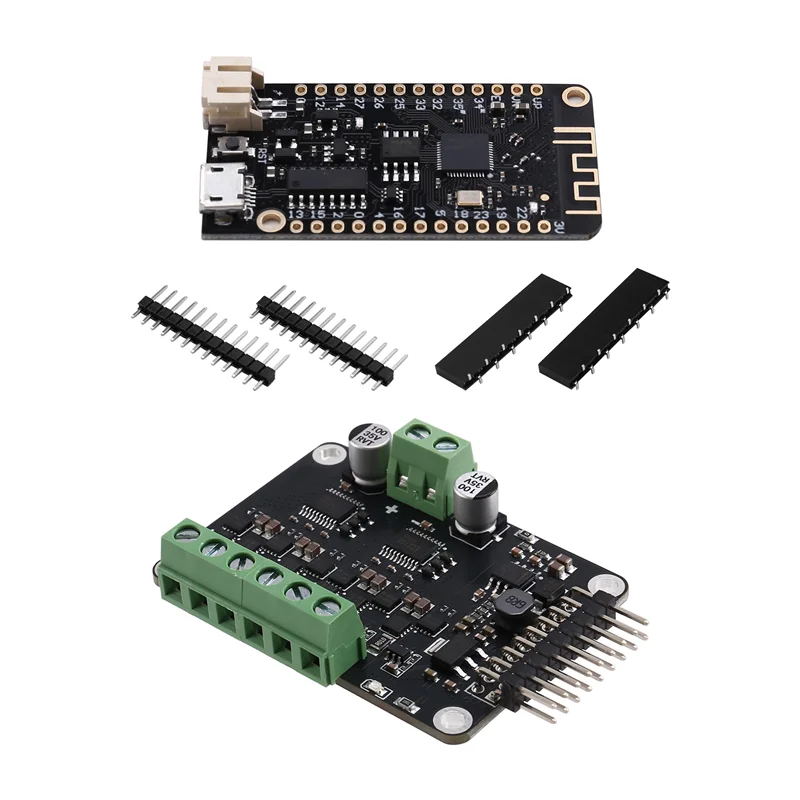 

M18K-MKS DUAL FOC V3.2 BLDC Плата серводвигателя Простой FOC Shield 3-фазный бесщеточный контроллер двигателя ESP32 Привод макетной платы